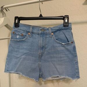 Light Wash High Rise Levis Shorts